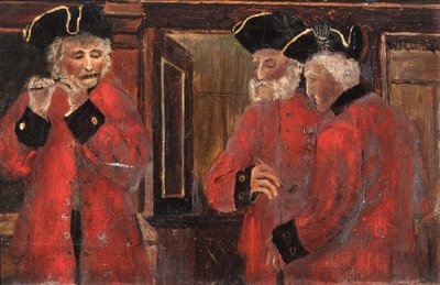 Three Chelsea Pensioners in the ward, 1885 by Thomas Parkins